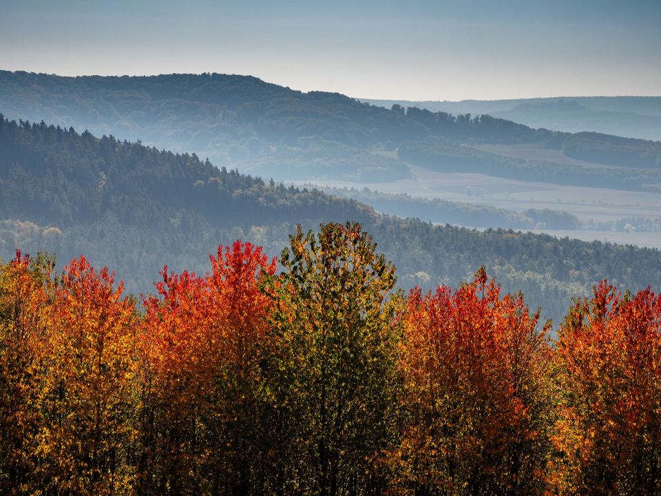 Looking south from the Ansberg, Upper Franconia, Germany