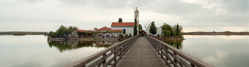 Agios Nikolaos at Porto Lagos on Lake Vistonida, Greece